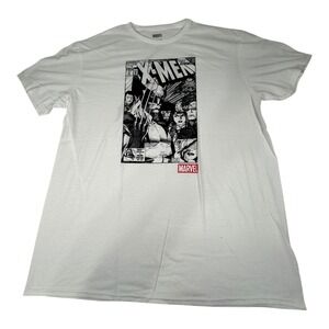 Marvel X-Men Comic Wolverine Graphic‎ T-Shirt White Mens 2XL